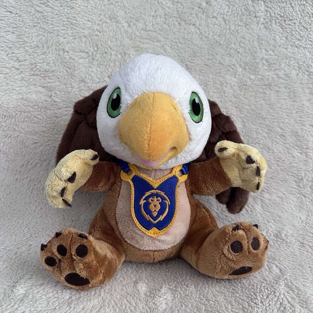 World of Warcraft Alliance Baby Gryphon Plush Stuffed Animal Blue Shield